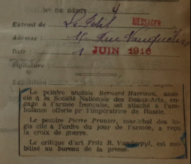 vanderpyl,guerre 14-18,légion étrangère,censure,poésie